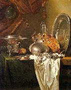 Willem Kalf Still Life with Chafing Dish, Pewter, Gold, Silver and Glassware oil painting